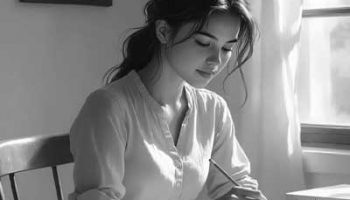 Сила благодарности. Девушка пишет дневник благодарности