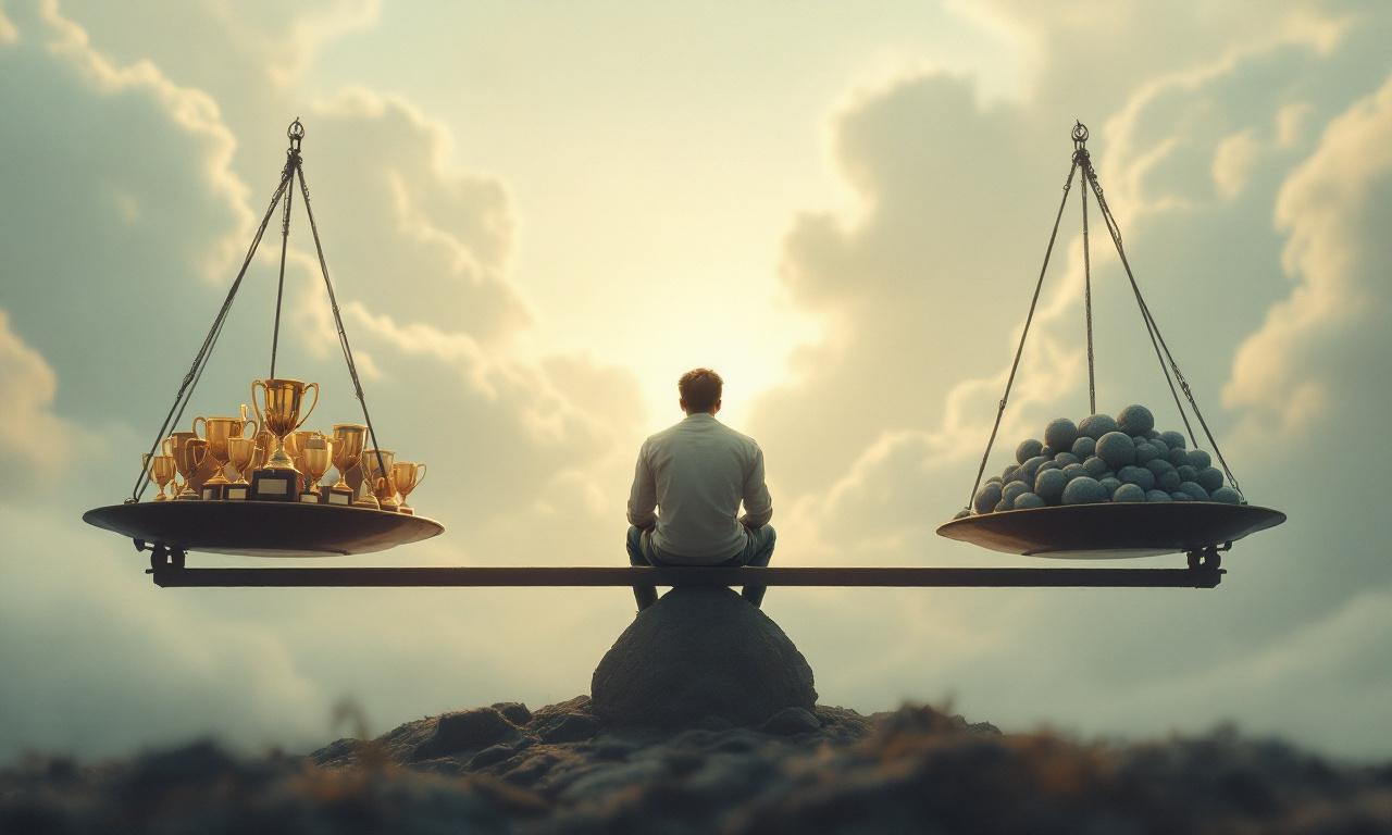 Сюрреалистическая сцена, показывающая синдром самозванца.